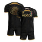 Mexico Black Gold Aztec Pattern Heritage Soccer Jersey
