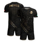 Mexico Heritage Orgullo Mexicano Black Gold Detailed Map Hexagon Pattern Soccer Jersey