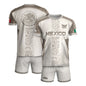 Mexico White Aztec Heritage Pattern Soccer Jersey Mexican Culture Design