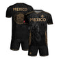 Mexico Soccer Jersey Black Gold Eagle Aztec Football Shirt Men Fan Edition