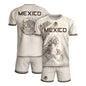 Mexico Soccer Jersey White Aztec Eagle & Snake - Premium National Team Football Shirt