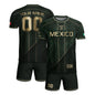 Mexico Soccer Jersey Personalized Name Number Green Aztec Sun Stone Design Kit