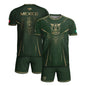 Mexico Soccer Jersey Men Aztec Warrior Green Gold Football Shirt Fan Edition Tee