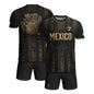 Mexico Soccer Jersey Black Gold Aztec Calendar Football Shirt Fan Men Edition Tee