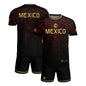 Mexico Football Jersey Maroon Gold Aztec Style – Breathable Shirt for Soccer Fans