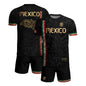 Mexico Soccer Jersey Black Gold Aztec Heritage - Mexico National Team Fan Football Shirt