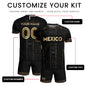 Mexico Soccer Jersey Custom Name - Aztec Heritage Black & Gold Tribal Football Shirt