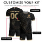 Mexico Soccer Jersey Custom Name - Black & Gold Mexico Map Heritage Football Shirt