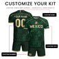 Custom Mexico Soccer Jersey Aztec Calendar Green Heritage Personalized Football Shirt