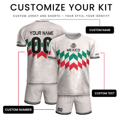 Custom Mexico Soccer Jersey Men Women White Mexican Football Jersey Playera De Mexico Jersey De Mexico