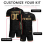 Custom Mexico Soccer Jersey Men Women Black Gold Mexican Football Jersey Playera De Mexico Jersey De Mexico