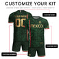 Custom Mexico Soccer Jersey Men Women Green Gold Mexican Football Jersey Playera De Mexico Jersey De Mexico
