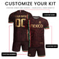 Custom Mexico Soccer Jersey Men Women Maroon Gold Mexican Football Jersey Playera De Mexico Jersey De Mexico