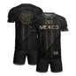 Mexico Soccer Jersey - Black & Gold Aztec Heritage Tribal Football Shirt