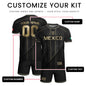 Black Mexico Soccer Jersey Custom Name Number Aztec Warrior Shirt