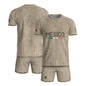Mexico Soccer Jersey Beige Aztec Calendar Mexican Football Fan Shirt Tee