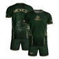 Mexico Soccer Jersey Aztec Sun Calendar Green Gold Football Shirt Men Women