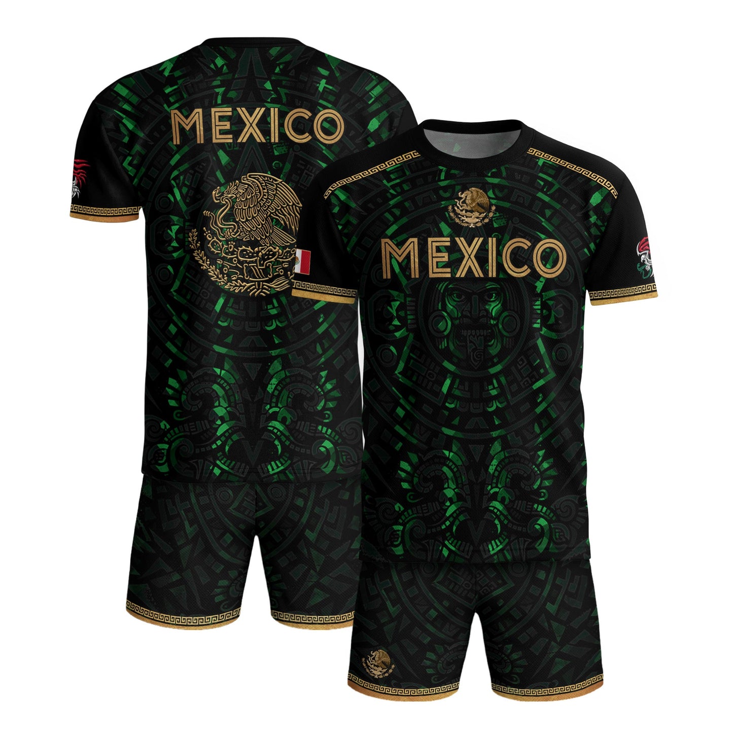 Playera de Mexico para Hombre – Mexican Soccer Jersey in Black Green, Mexico Shirt
