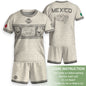 Mexico Kids Soccer Jersey Aztec Art White Youth Football Shirt Toddler Training Kit