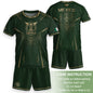 Mexico Soccer Jersey Youth Green Gold Eagle Shield Warrior Culture Print Football Shirt