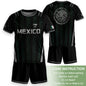 Mexico Soccer Jersey Black Green National Coat of Arms Heritage Football Shirt Set