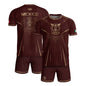 Mexico Soccer Jersey Men Maroon Aztec Pattern Football Shirt Classic Fan Wear