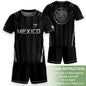 Black Mexico Soccer Jersey Youth Tribal Eagle Football Shirt Premium Sports Top
