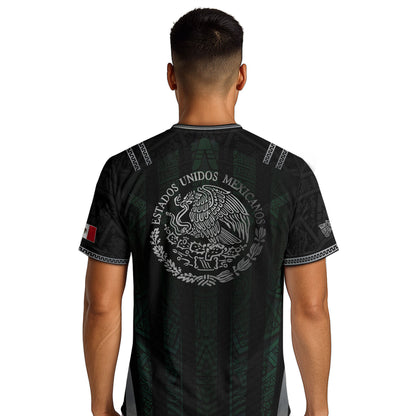 Mexico Green Black Aztec Eagle Heritage Estados Unidos Mexicanos Soccer Jersey Football