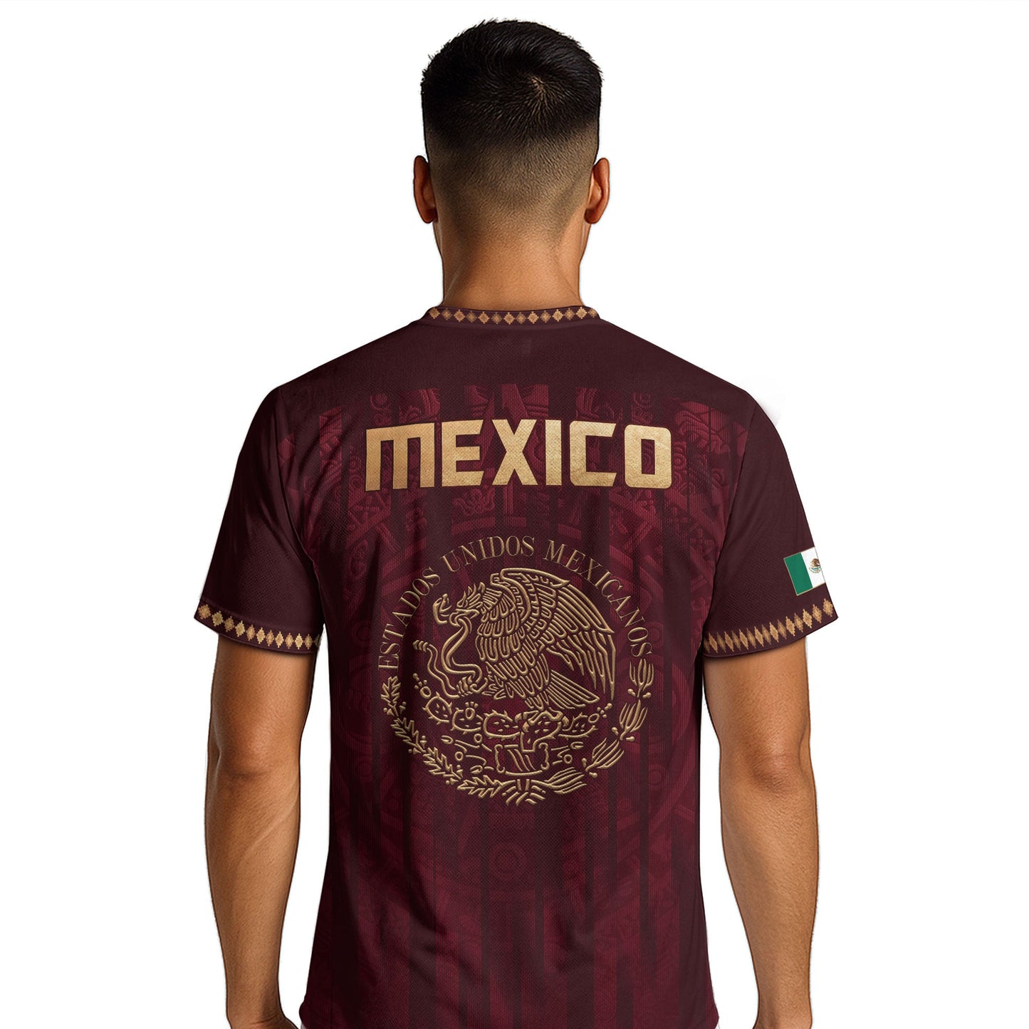 Mexico Soccer Jersey Maroon Aztec Eagle Edition - Premium Mexico National Team Football Shirt