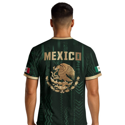 Mexico Soccer Jersey Aztec Eagle Heritage Green Gold Mexican Football Shirt