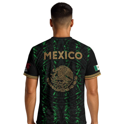 Playera de Mexico para Hombre – Mexican Soccer Jersey in Black Green, Mexico Shirt