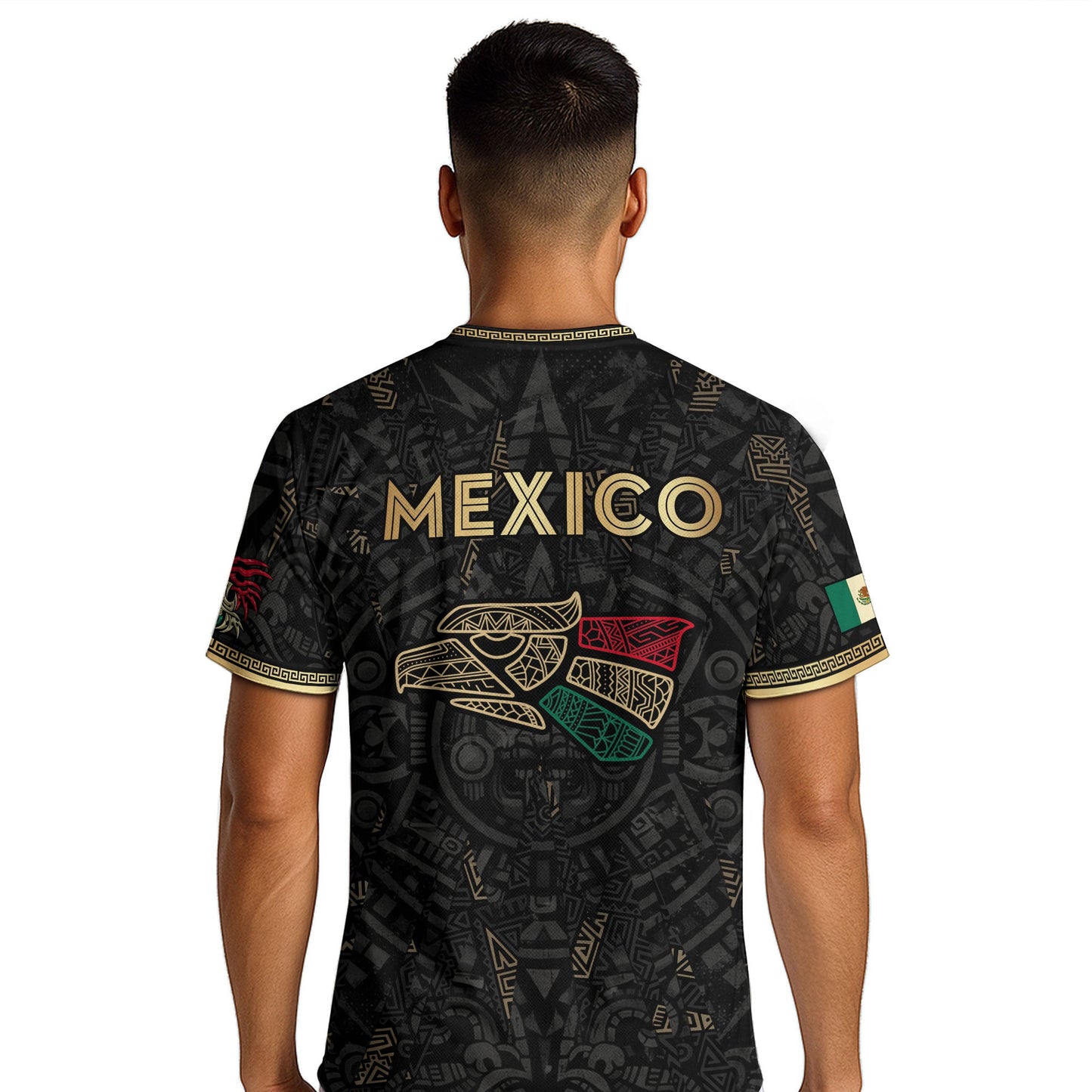 Mexico Soccer Jersey Men – Black Gold Mexican Jersey, Playera de Mexico Hombre