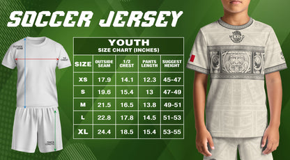 Mexico Kids Soccer Jersey Aztec Art White Youth Football Shirt Toddler Training Kit