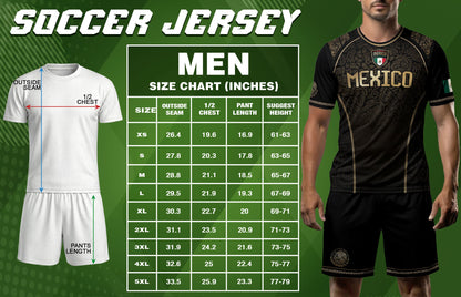 Mexico Heritage Black Tan Arch Design Aztec Empire Pride Graphic Soccer Jersey