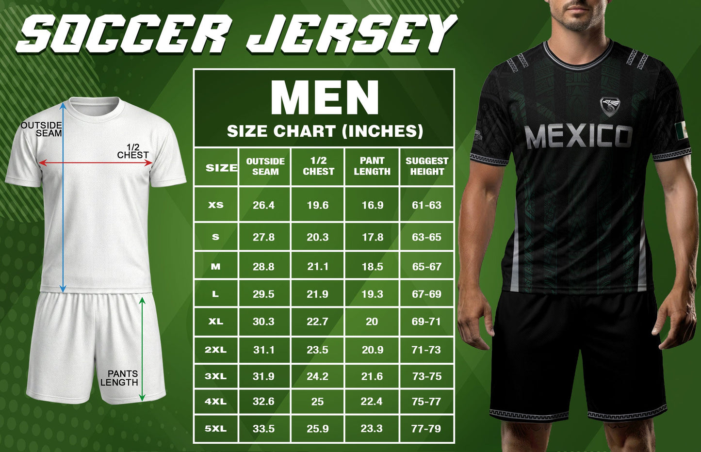 Mexico Green Black Aztec Eagle Heritage Estados Unidos Mexicanos Soccer Jersey Football
