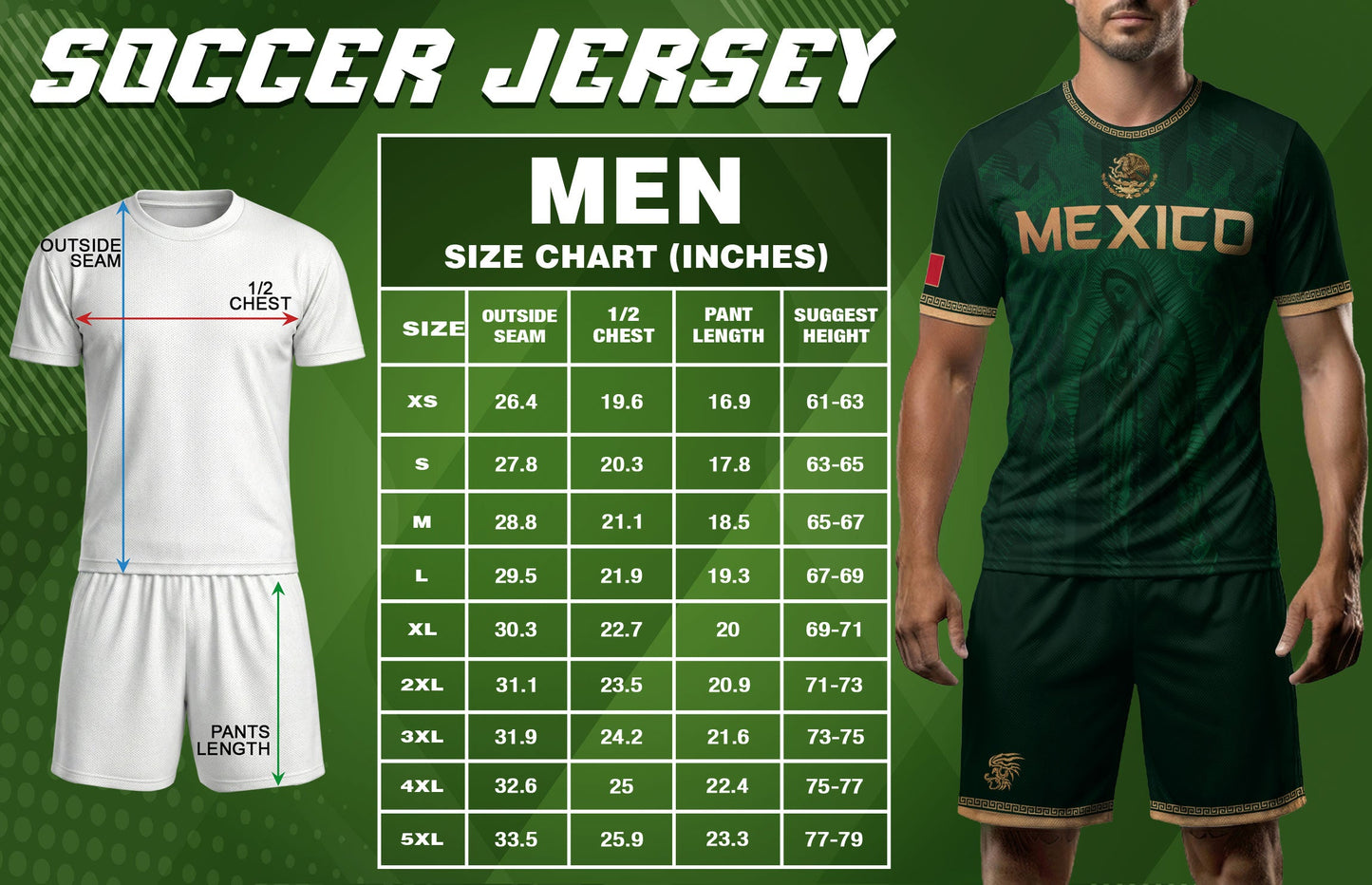Mexico Soccer Jersey Men Green Virgen De Guadalupe Football Shirt Fan Edition