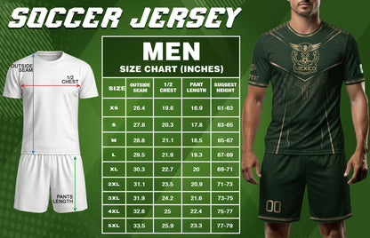 Custom Green Mexico Soccer Jersey Aztec Eagle Emerald Green Football Shirt