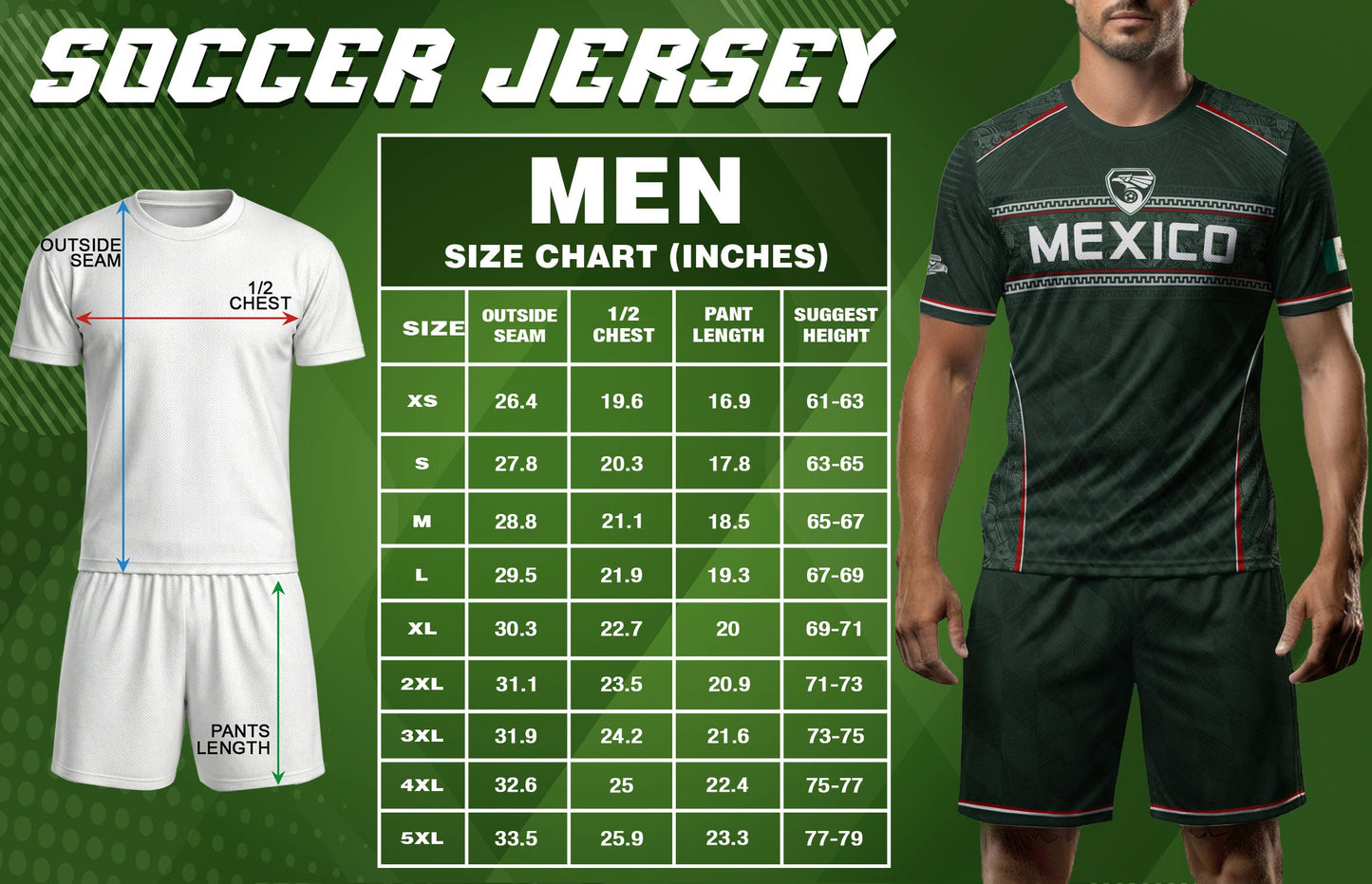 Mexico Soccer Jersey Green National Team Style Football Men Shirt Eagle Crest Fan Tee