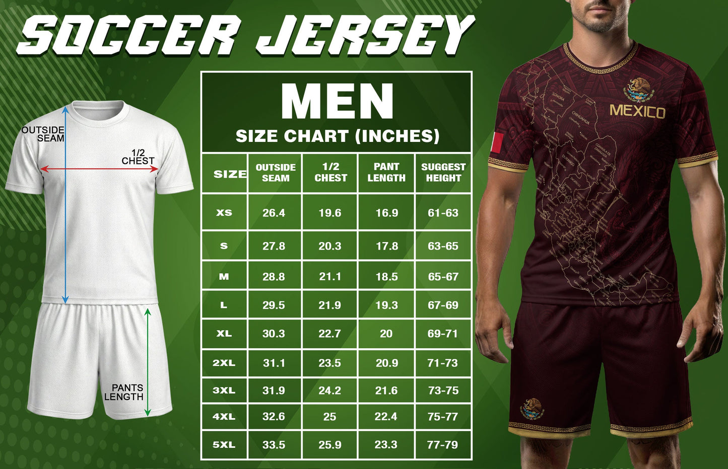 Men's Burgundy Mexico Map Eagle & Snake Graphic T-Shirt – Mexico Country Outline Print Tee