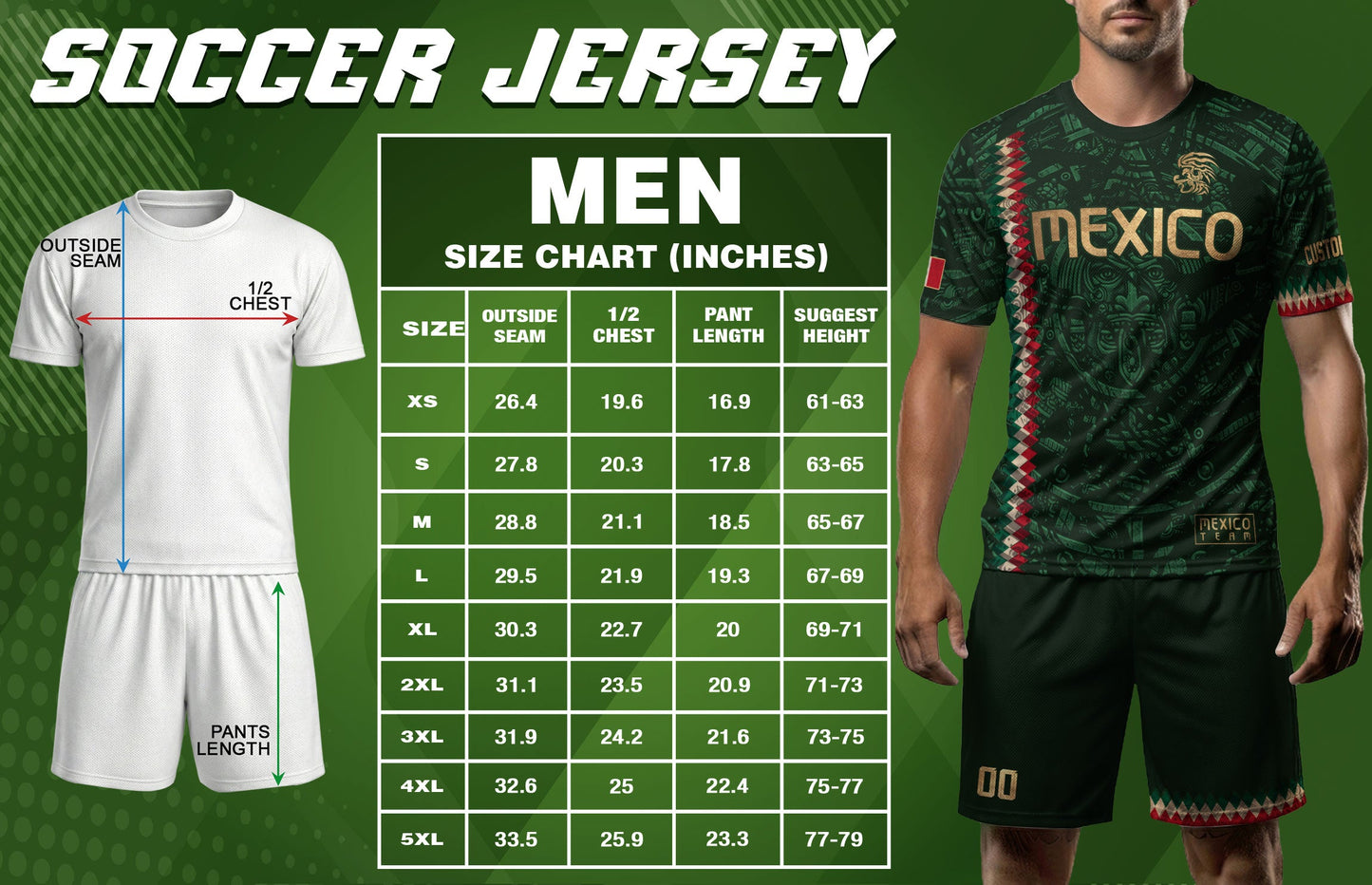 Custom Mexico Soccer Jersey Men Women Green Gold Mexican Football Jersey Playera De Mexico Jersey De Mexico