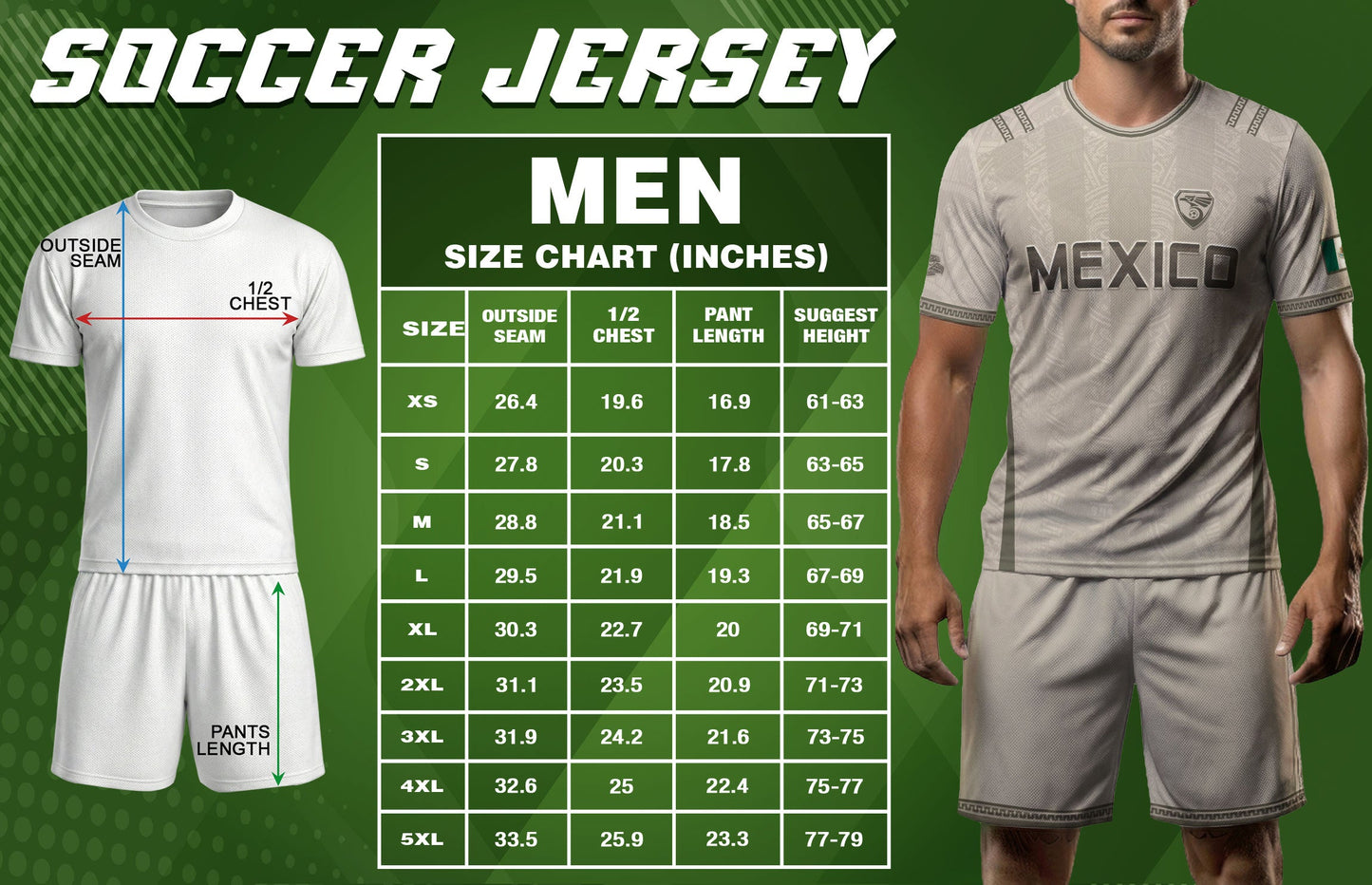 Mexico Soccer Jersey - Beige Vintage Aztec Pattern Heritage Football Shirt