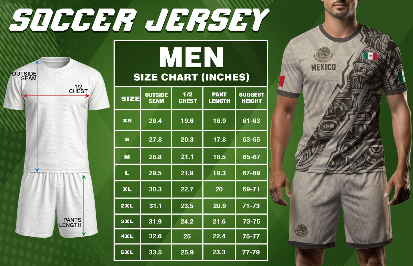 Mexican Heritage Jersey Beige Aztec Design Mexico Eagle Soccer Shirt Men Women