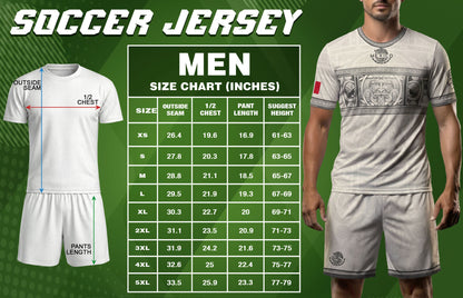 Beige Mexico Soccer Jersey Aztec Heritage Trim Mexican Football Shirt Men Women