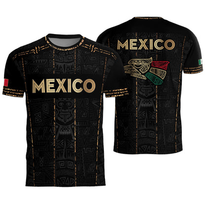 Mexico Soccer Jersey Black Design, Aztec Style Football Shirt for Fans