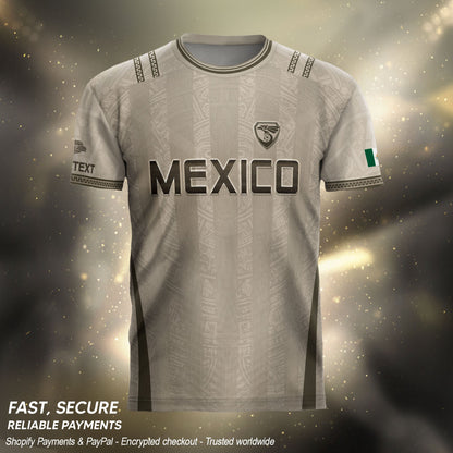 Mexico Soccer Jersey Personalized Team Gear Beige Aztec Warrior Football Top