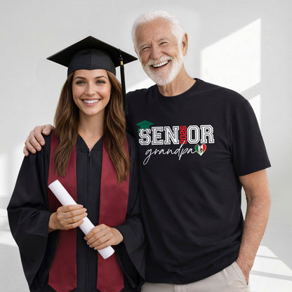 Senior Family 2026 T-Shirt Black Mexico Heart Graduation - Graduation Gift Tee