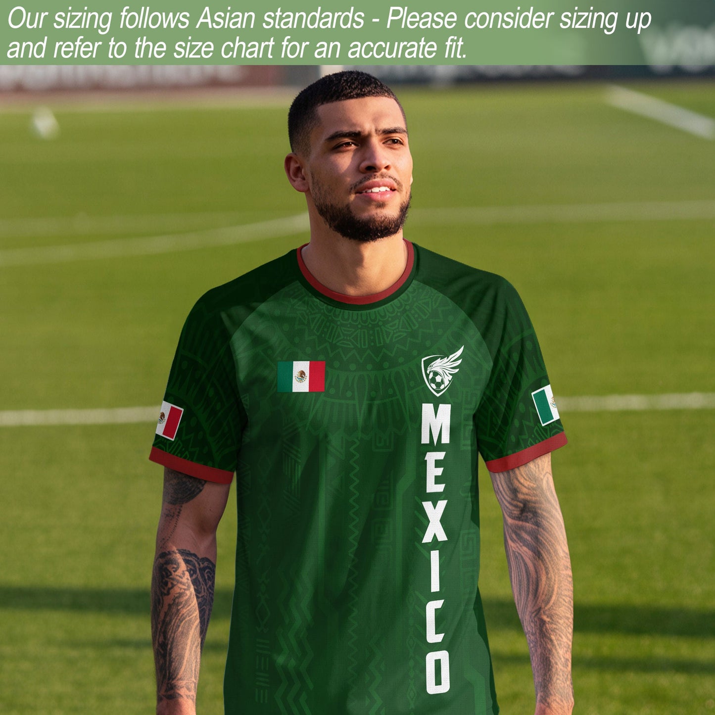 Mexico Green Heritage Soccer Jersey With National Emblem