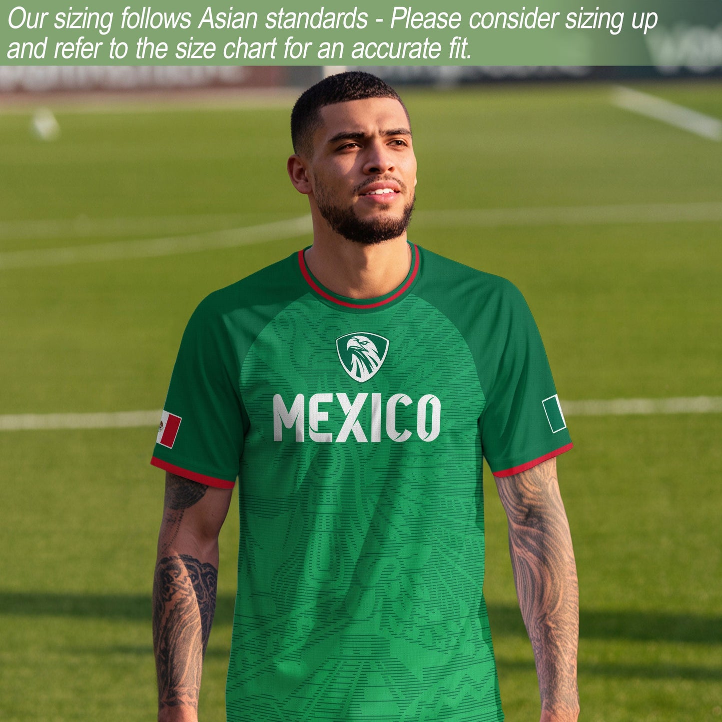 Mexico Green National Emblem Heritage Soccer Jersey