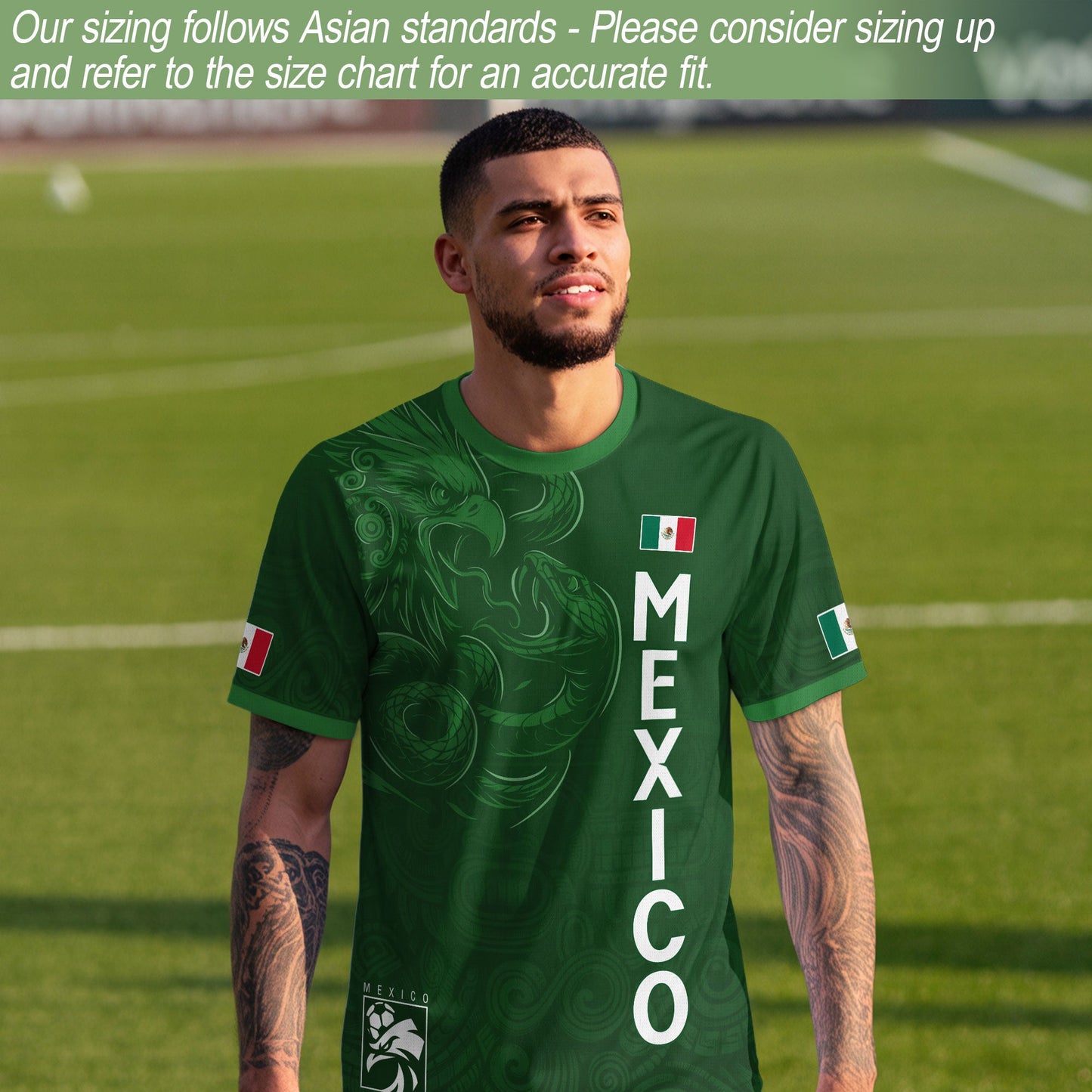 Mexico Green Eagle and Serpent National Pride Soccer Jersey