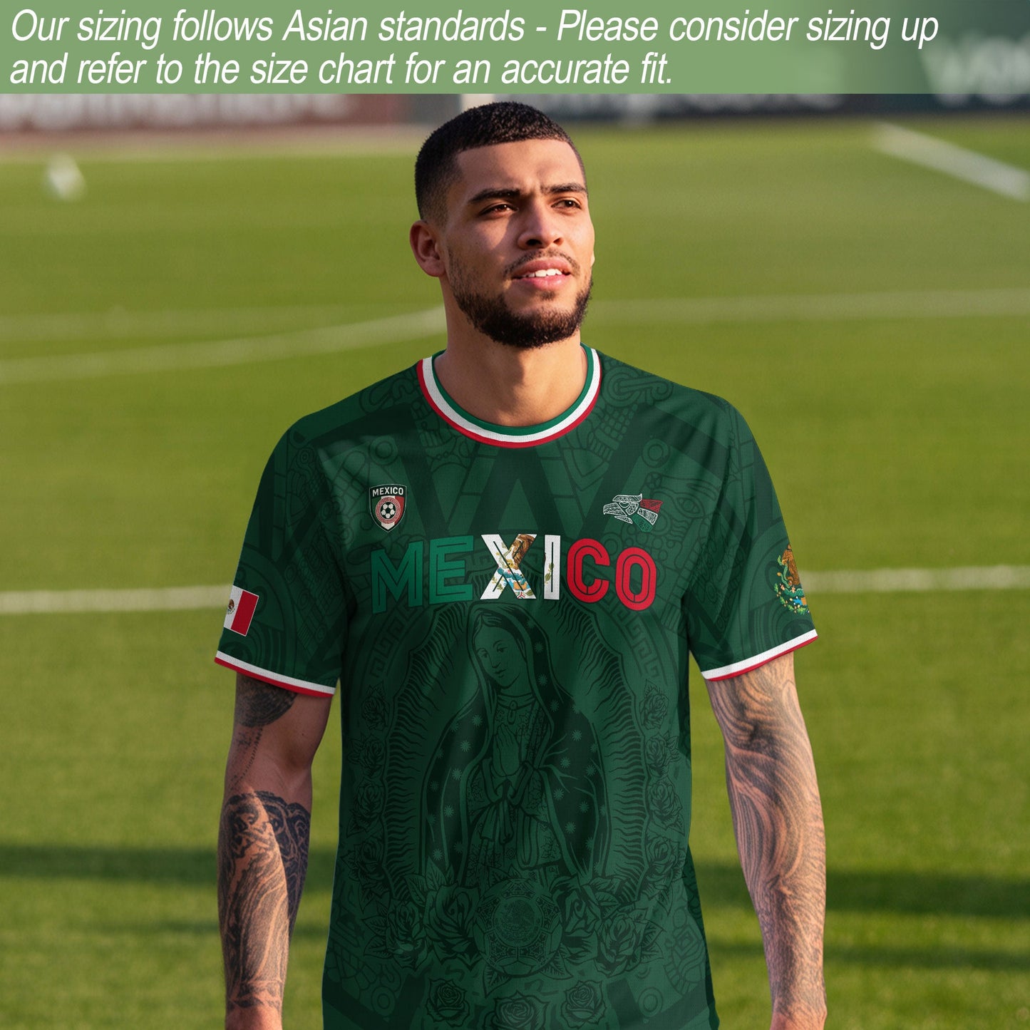 Mexico Virgin Of Guadalupe Green Heritage Soccer Jersey